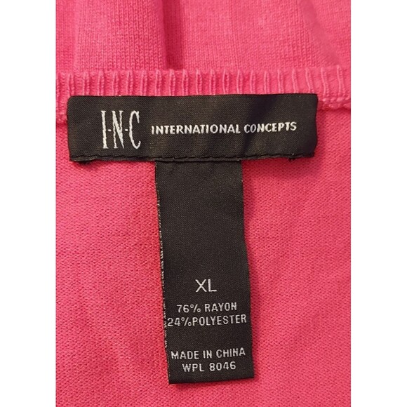 INC International Concepts Womens Shrug Cardigan Size XL Beaded Coral Ruched NWT - Picture 7 of 12